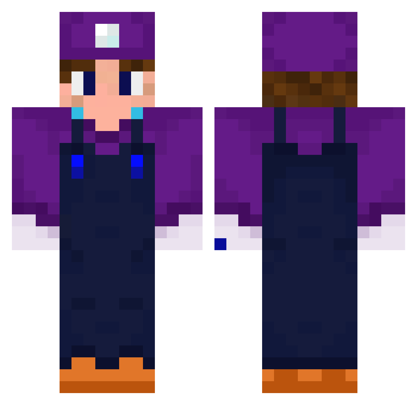 miciluu Minecraft skin, front and back view