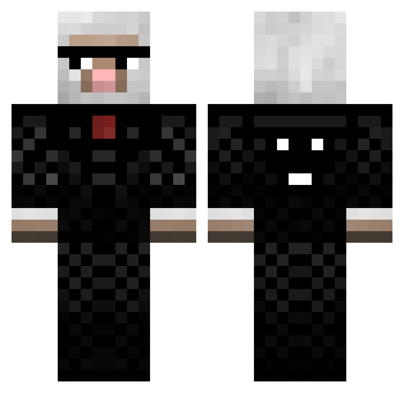 ThePuppyPup Minecraft skin, front and back view