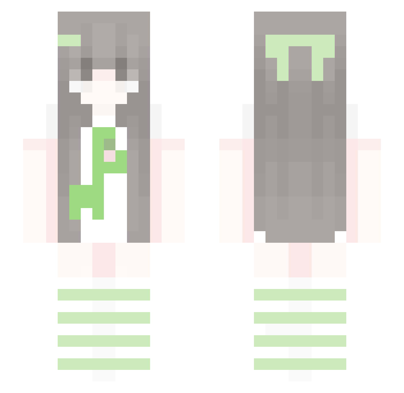SweatyNL Minecraft skin, front and back view