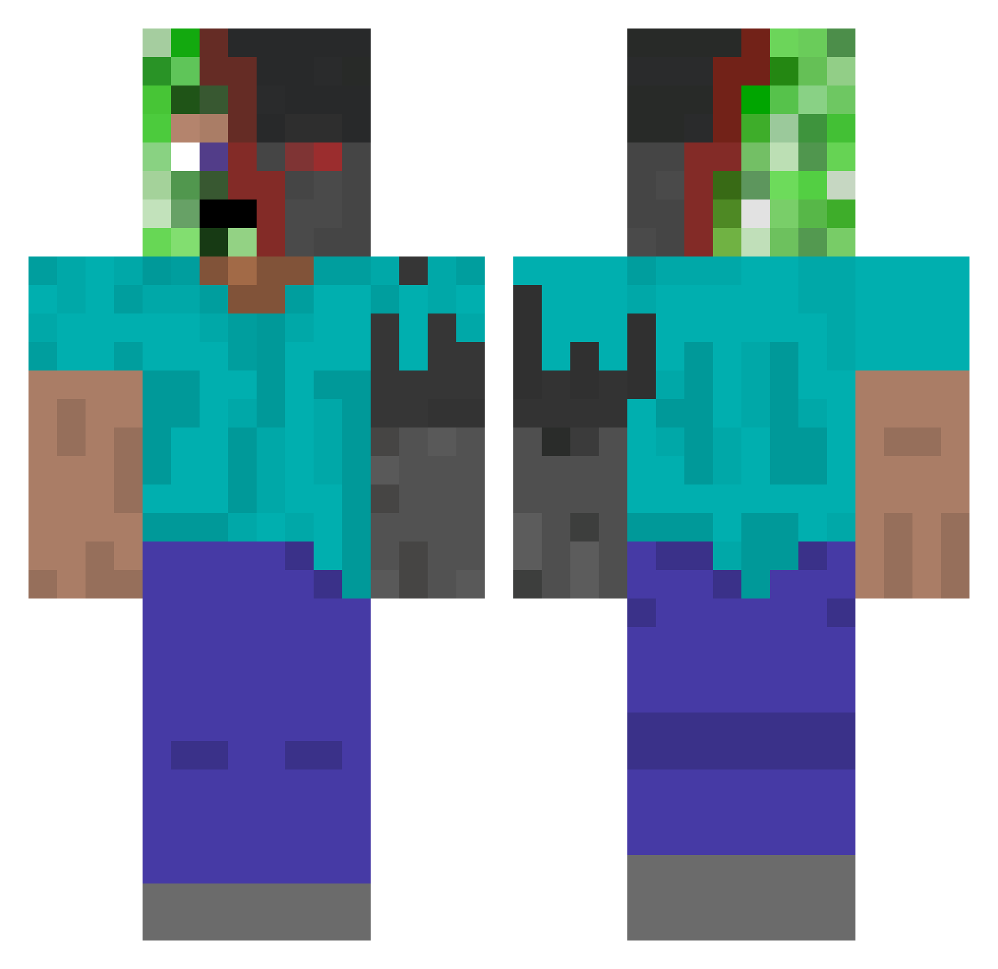 potatoooo5 Minecraft skin, front and back view