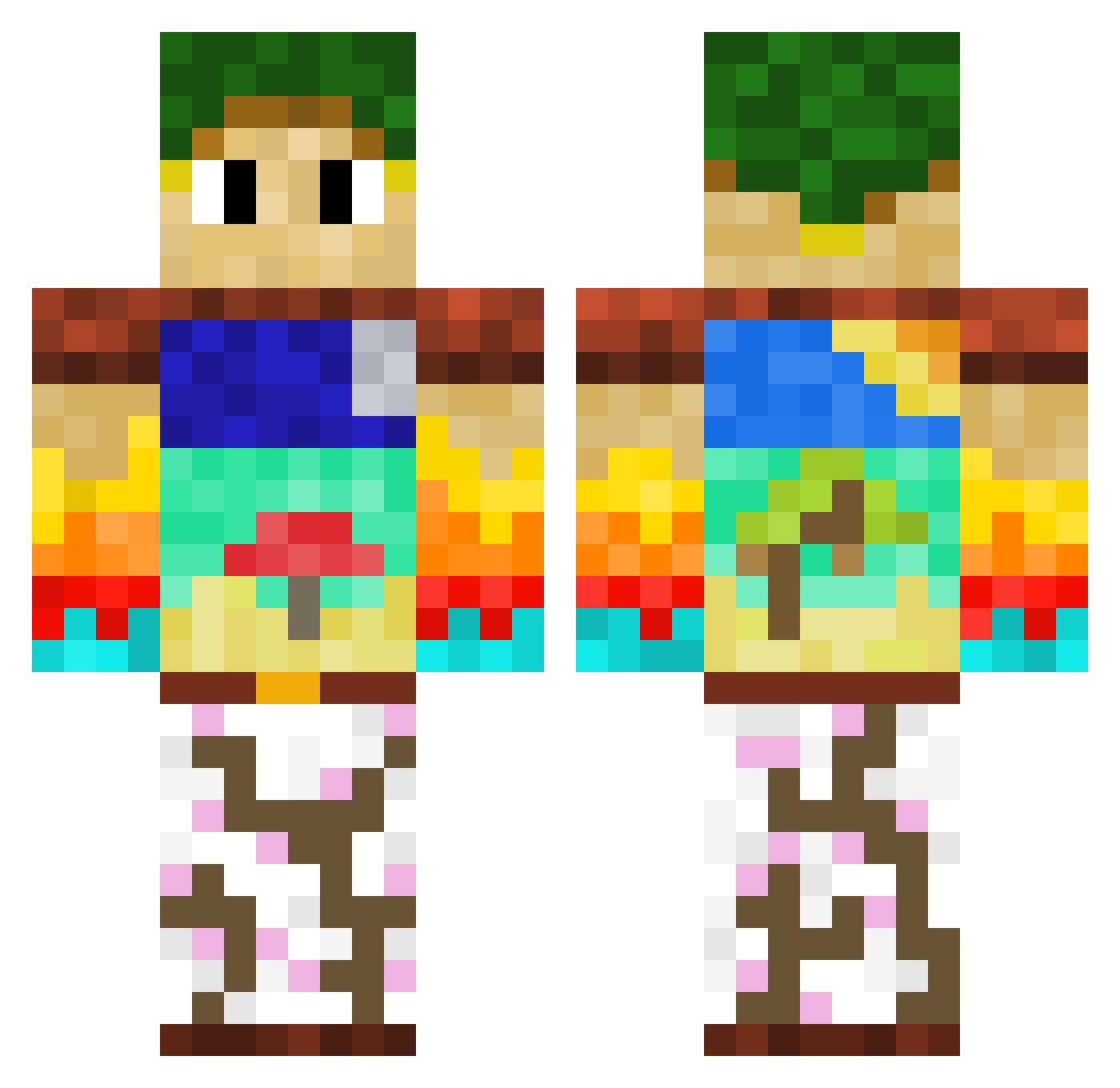 Liebre_Asesino Minecraft skin, front and back view