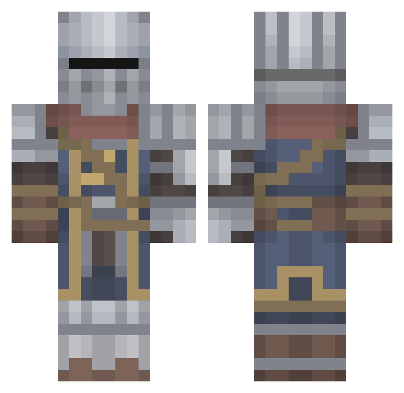 Luvay_D Minecraft skin, front and back view