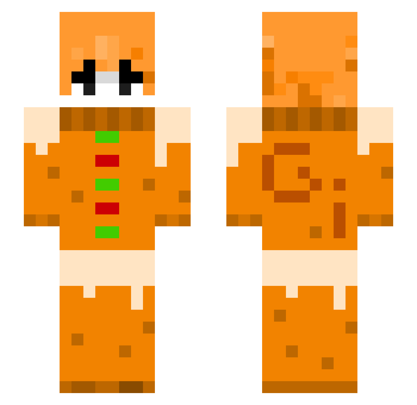 SKfo_ Minecraft skin, front and back view