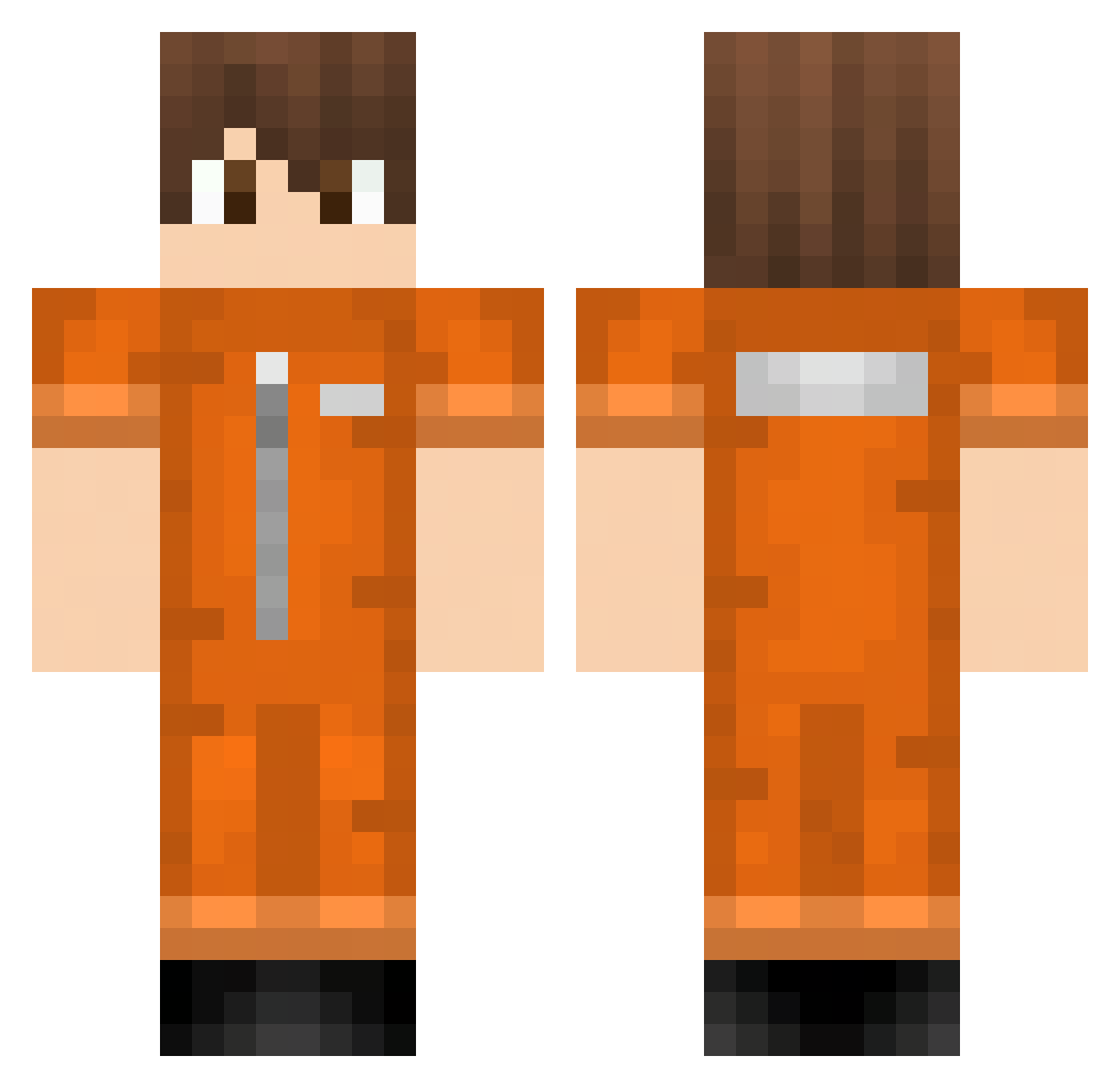 BobGamingY Minecraft skin, front and back view