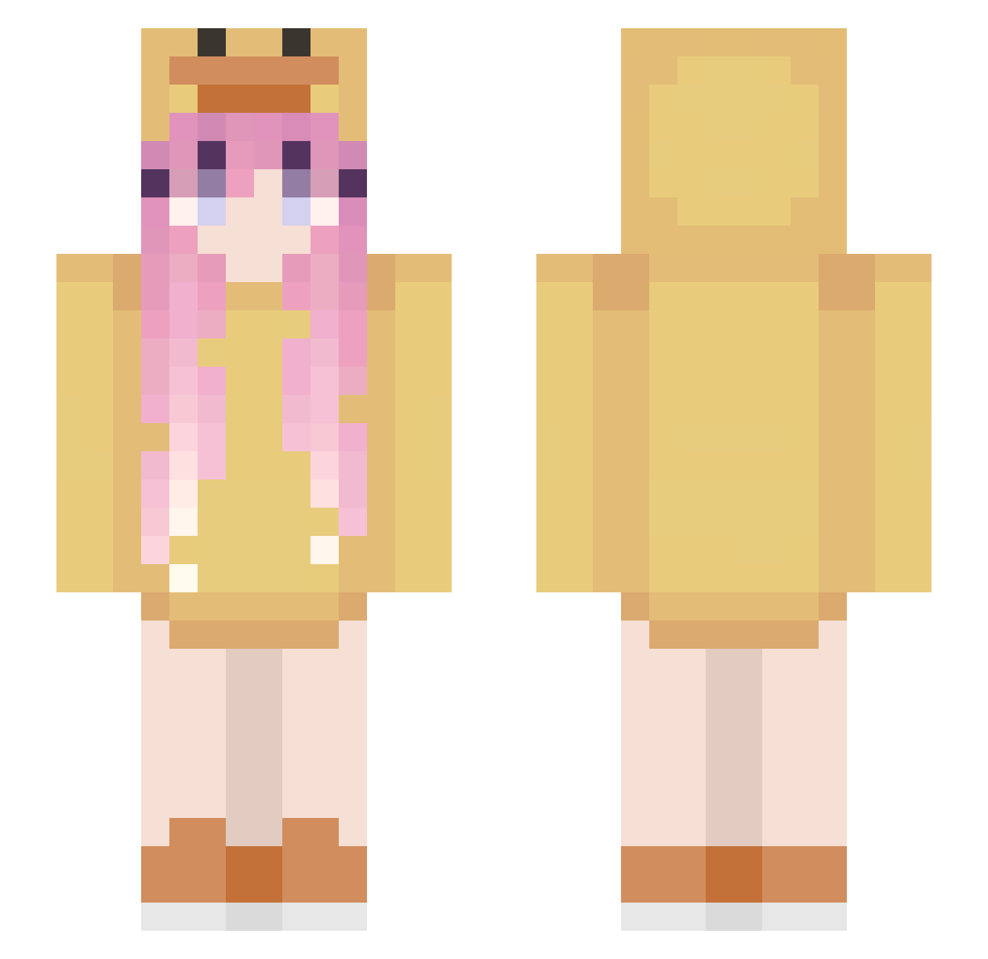 boba_duck Minecraft skin, front and back view