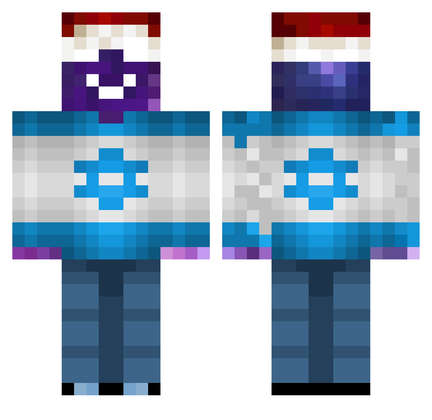 ___Nebula__ Minecraft skin, front and back view
