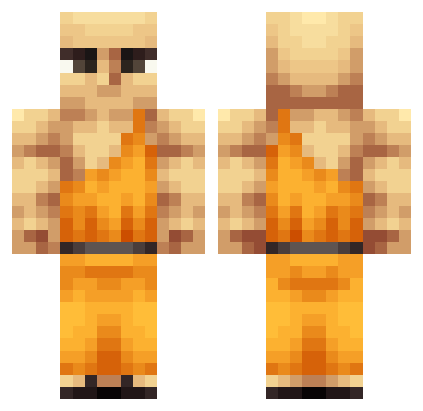 edamam3 Minecraft skin, front and back view