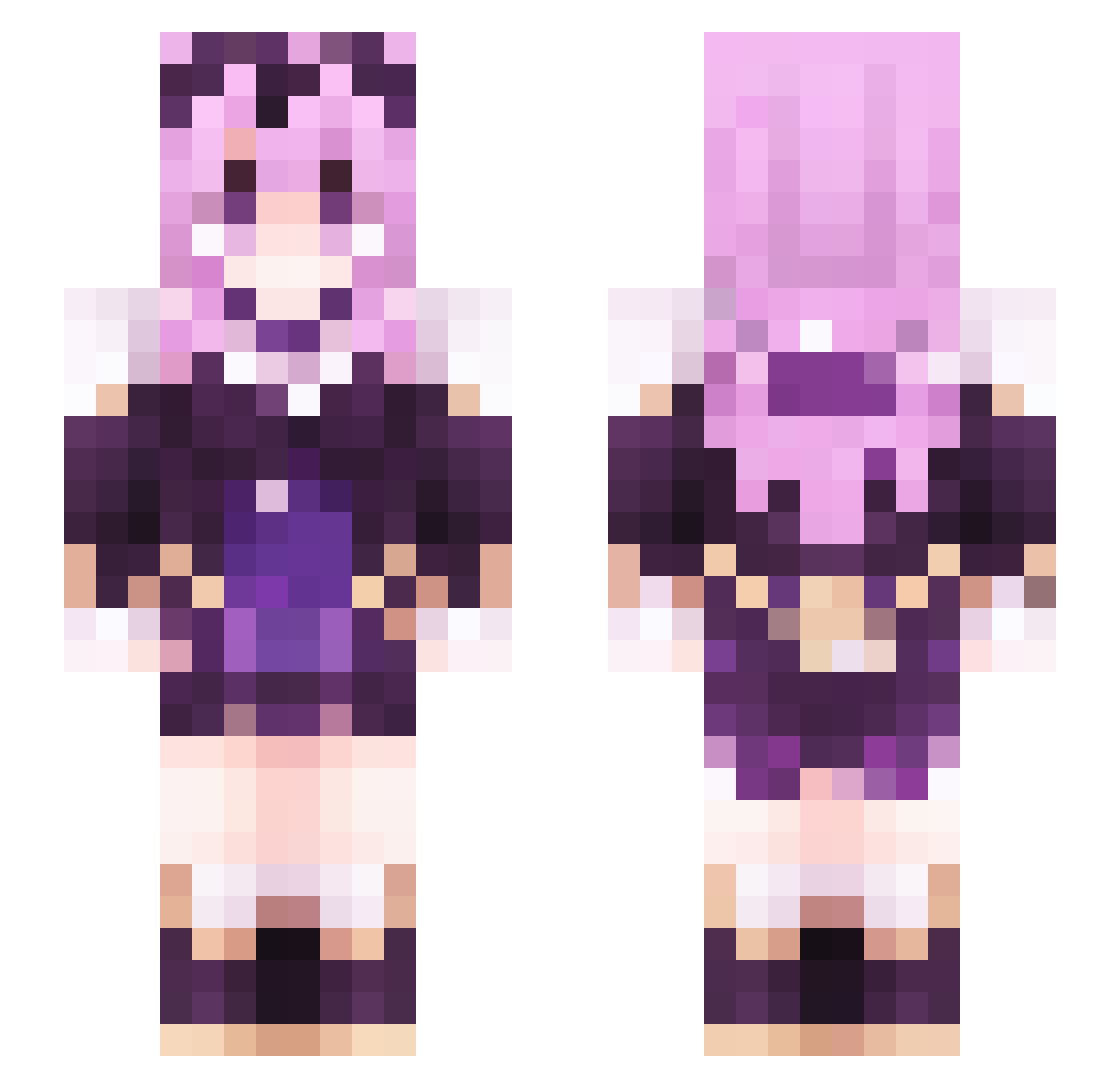 GreatWhiteShar Minecraft skin, front and back view