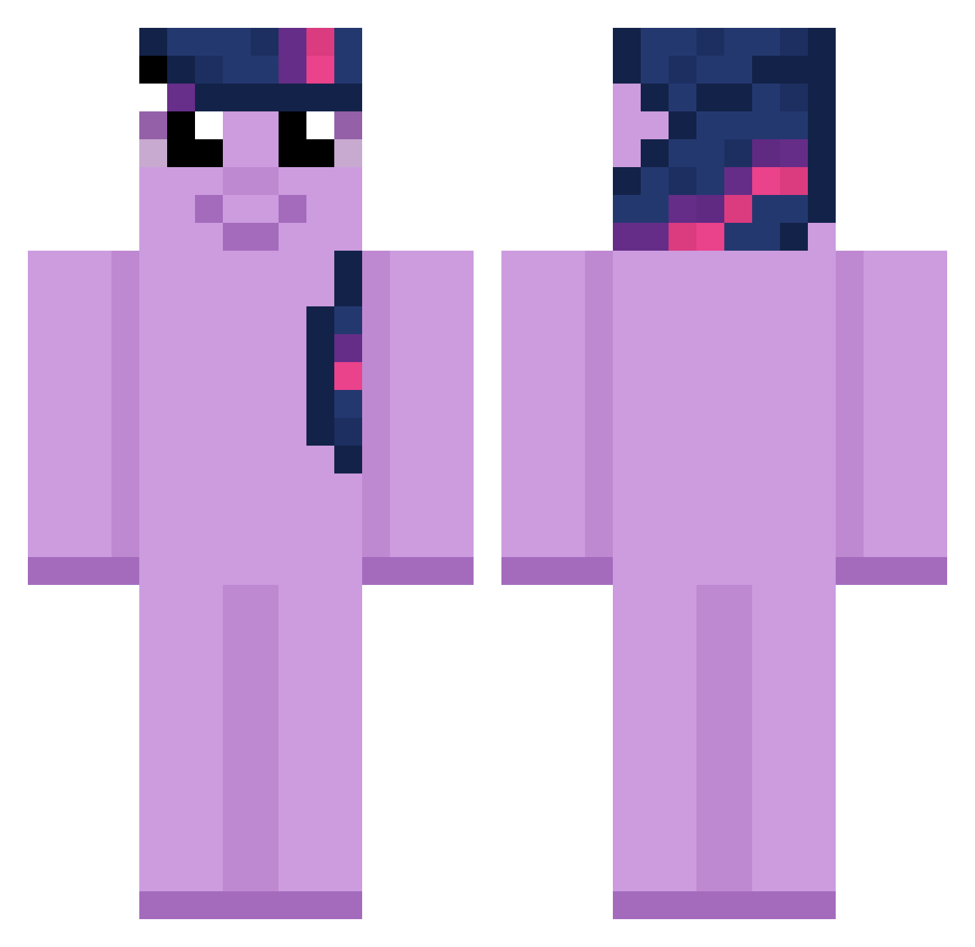CypreX03 Minecraft skin, front and back view