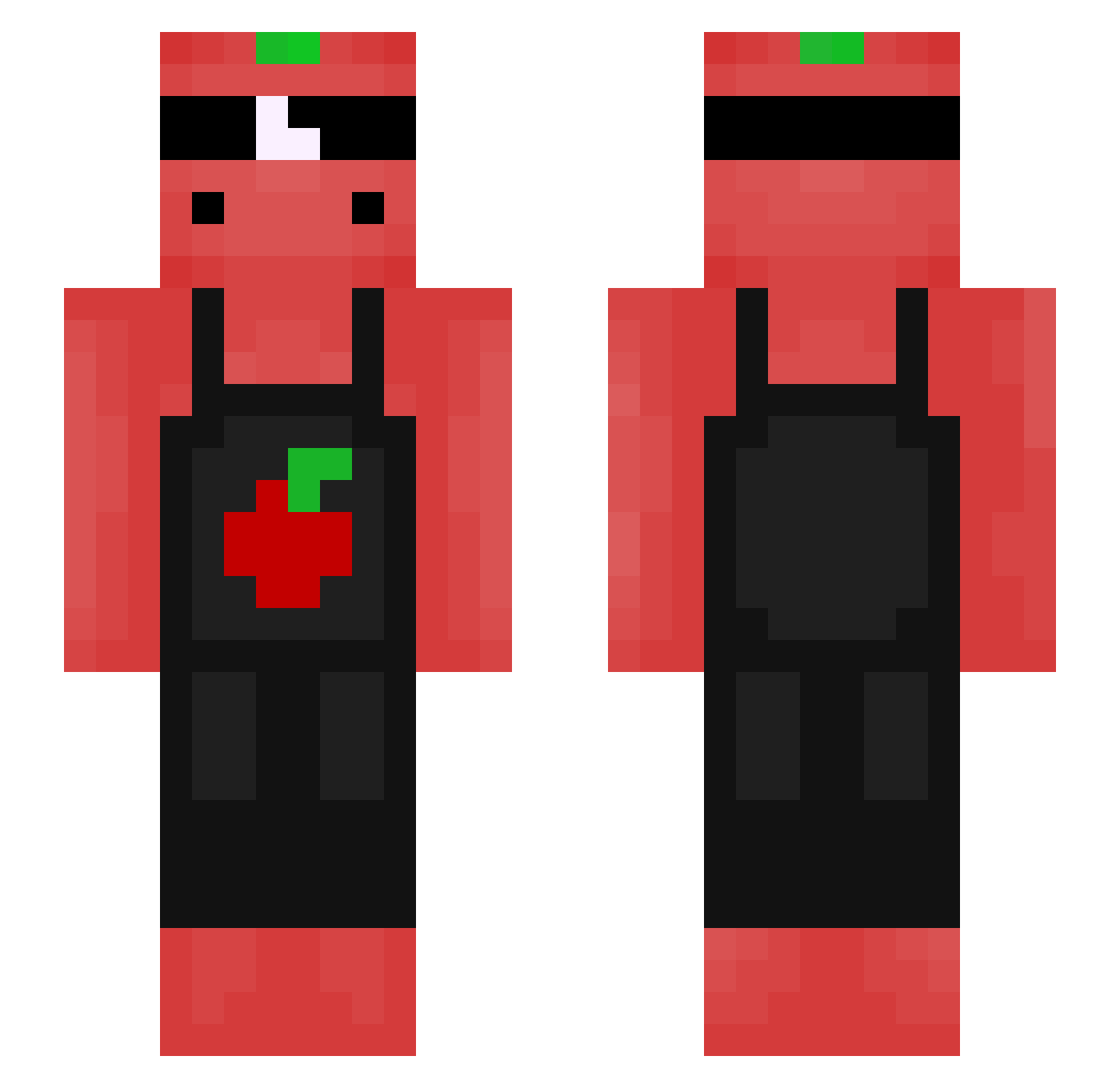 Cherrie07 Minecraft skin, front and back view