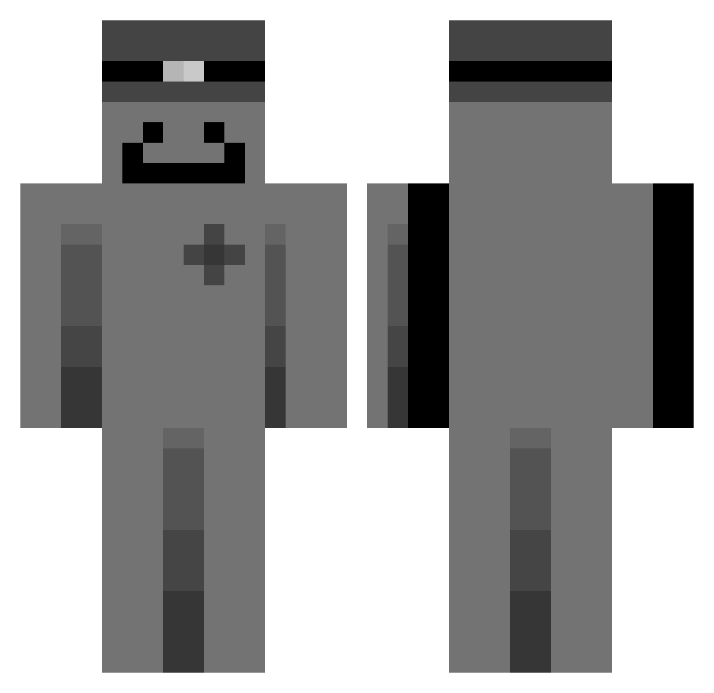 jombu Minecraft skin, front and back view