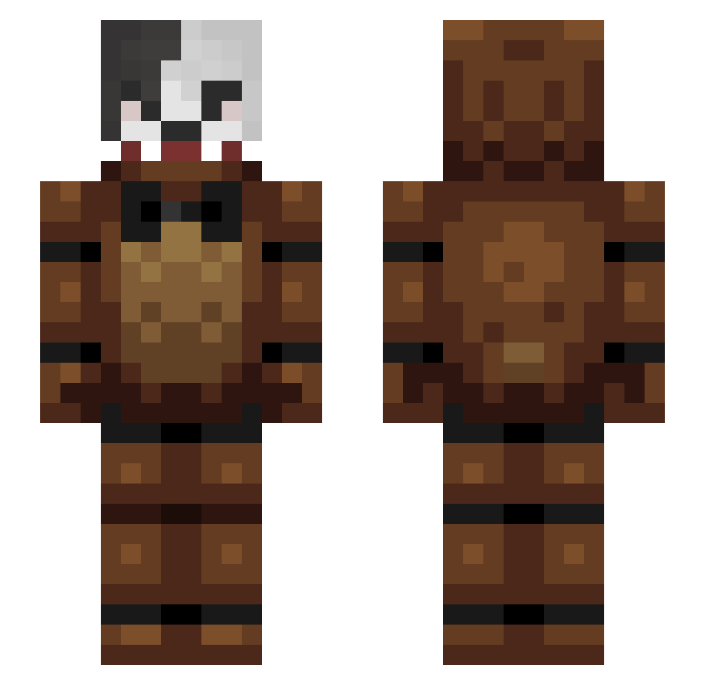 zeylner Minecraft skin, front and back view