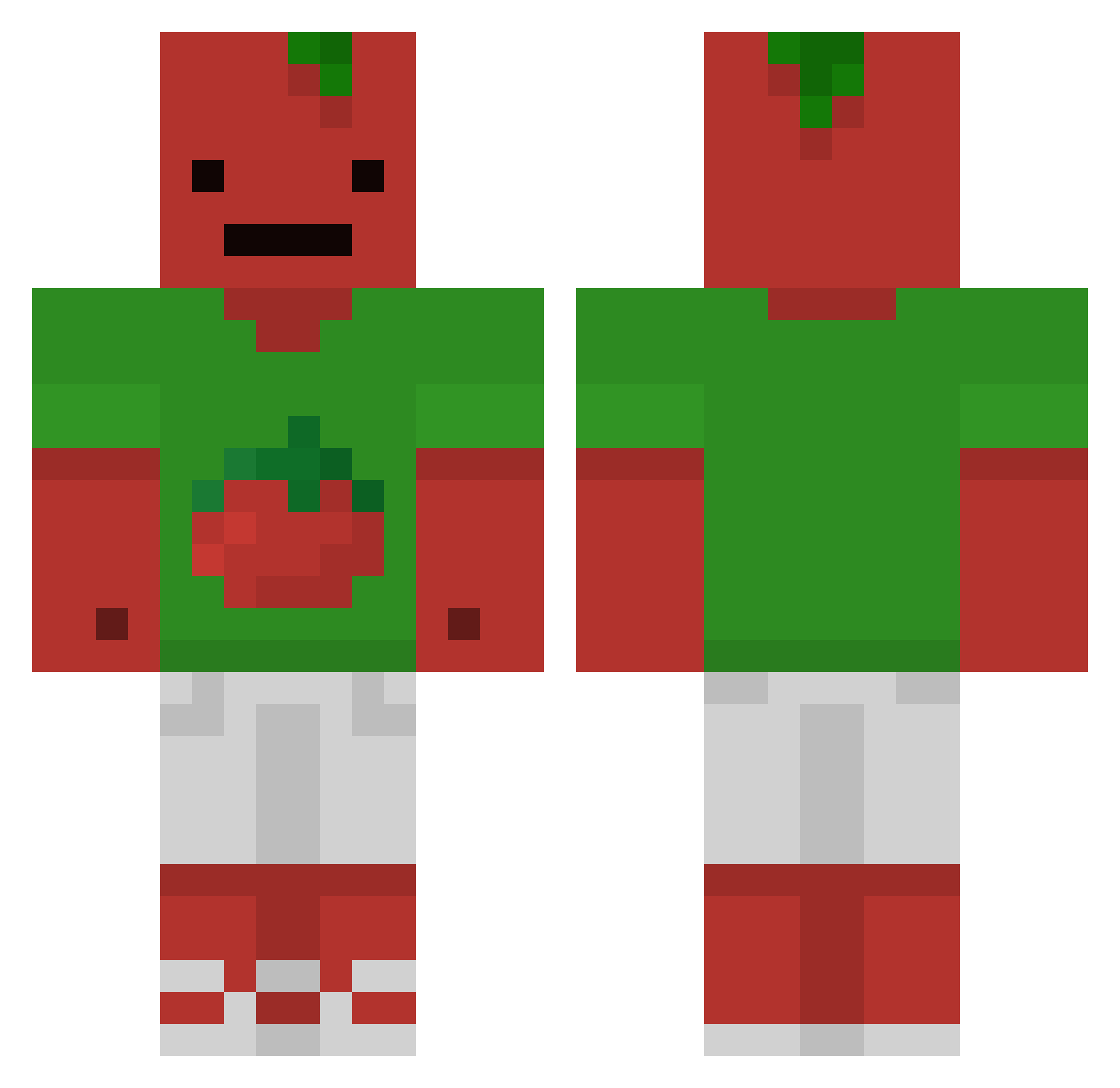 Panarina Minecraft skin, front and back view