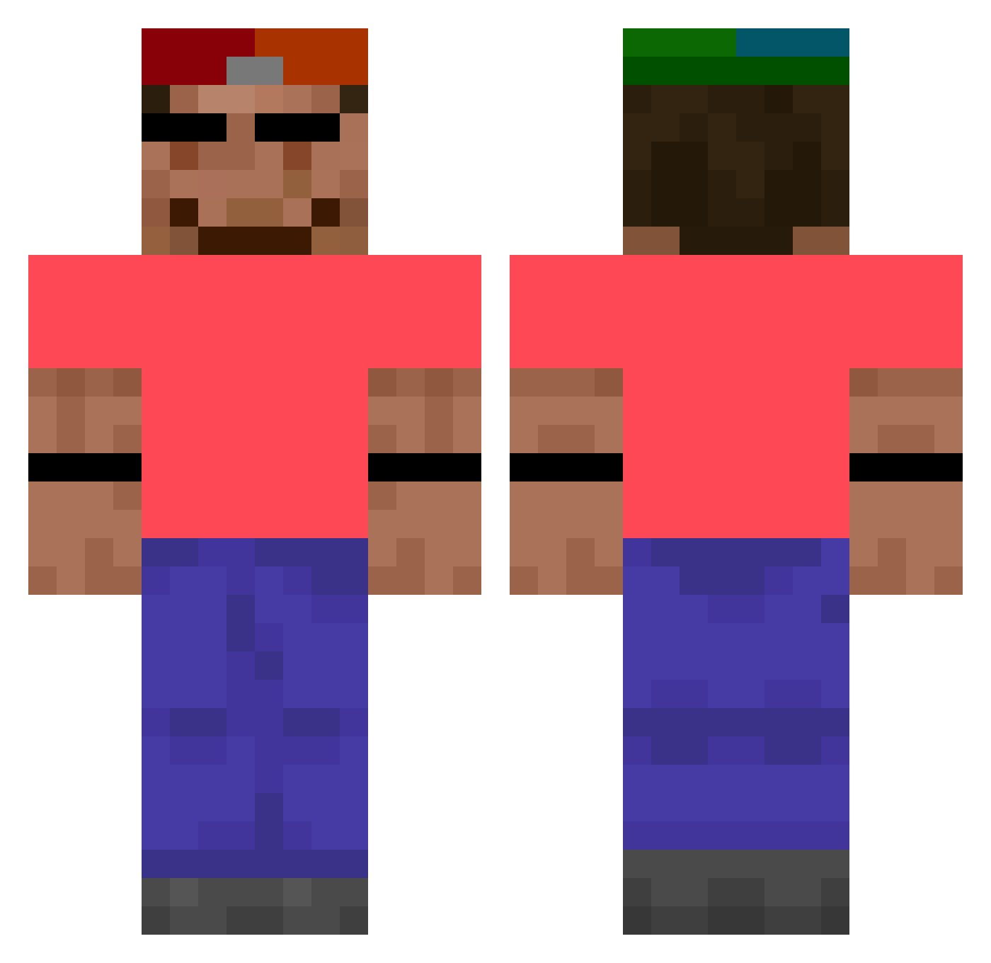 Tizocy Minecraft skin, front and back view
