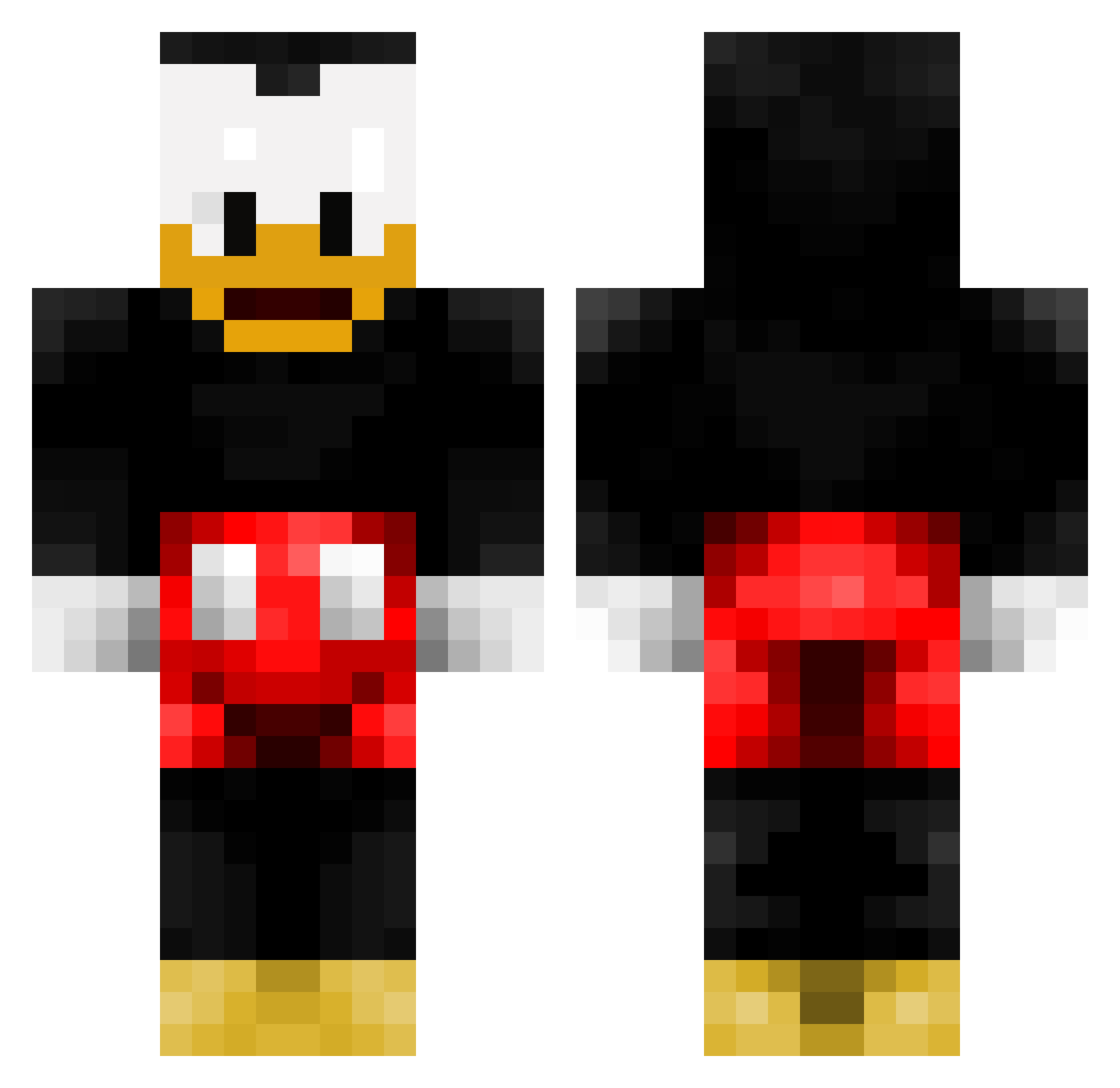 bigbiertje Minecraft skin, front and back view