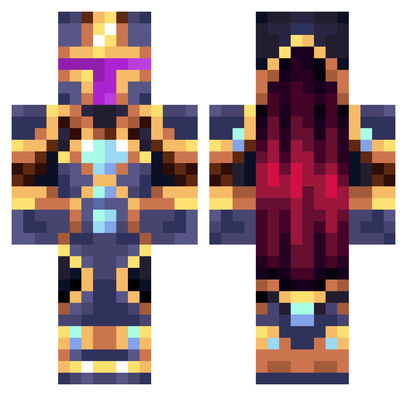 Terra_Slime14 Minecraft skin, front and back view