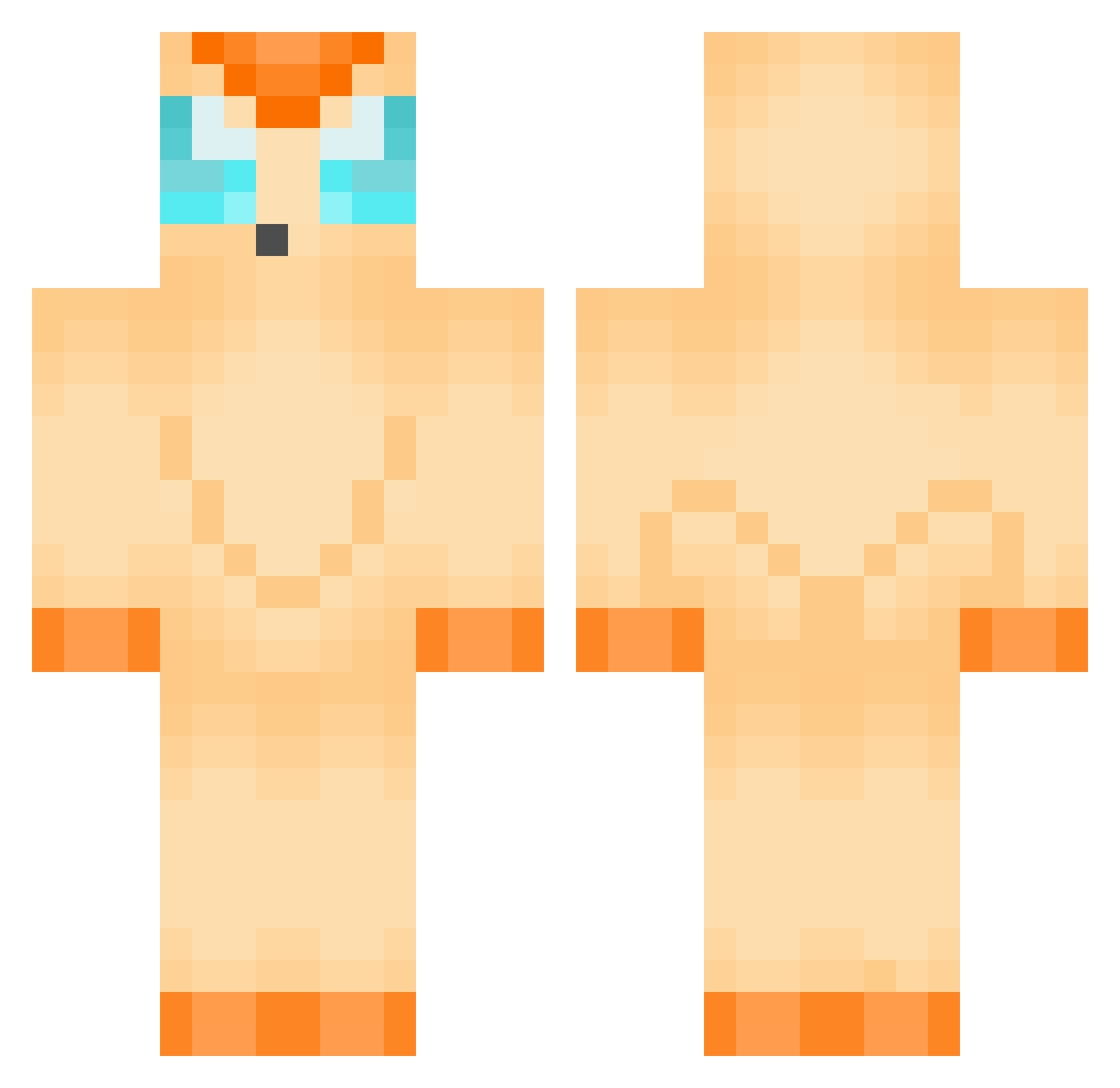Wirus273847 Minecraft skin, front and back view