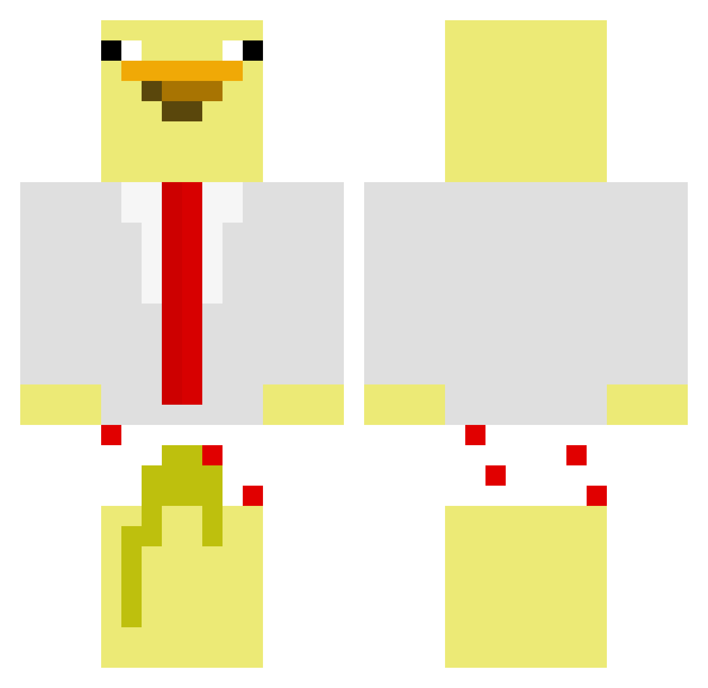 blockuout Minecraft skin, front and back view