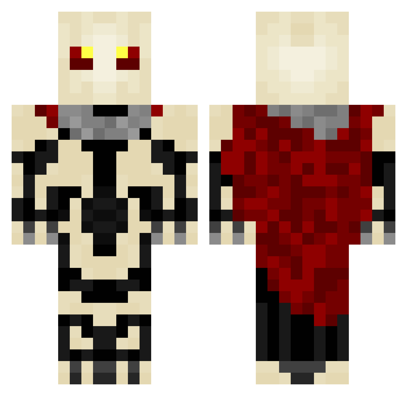 samsonito Minecraft skin, front and back view