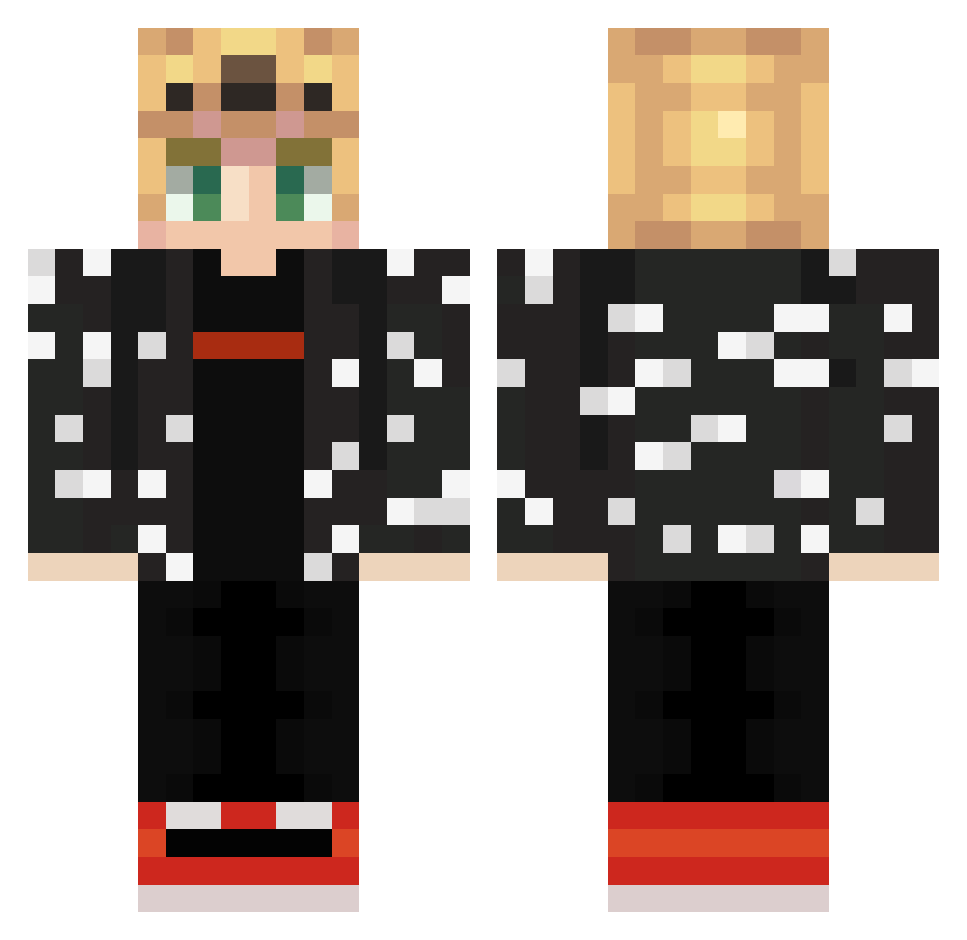 __Giorno_ Minecraft skin, front and back view