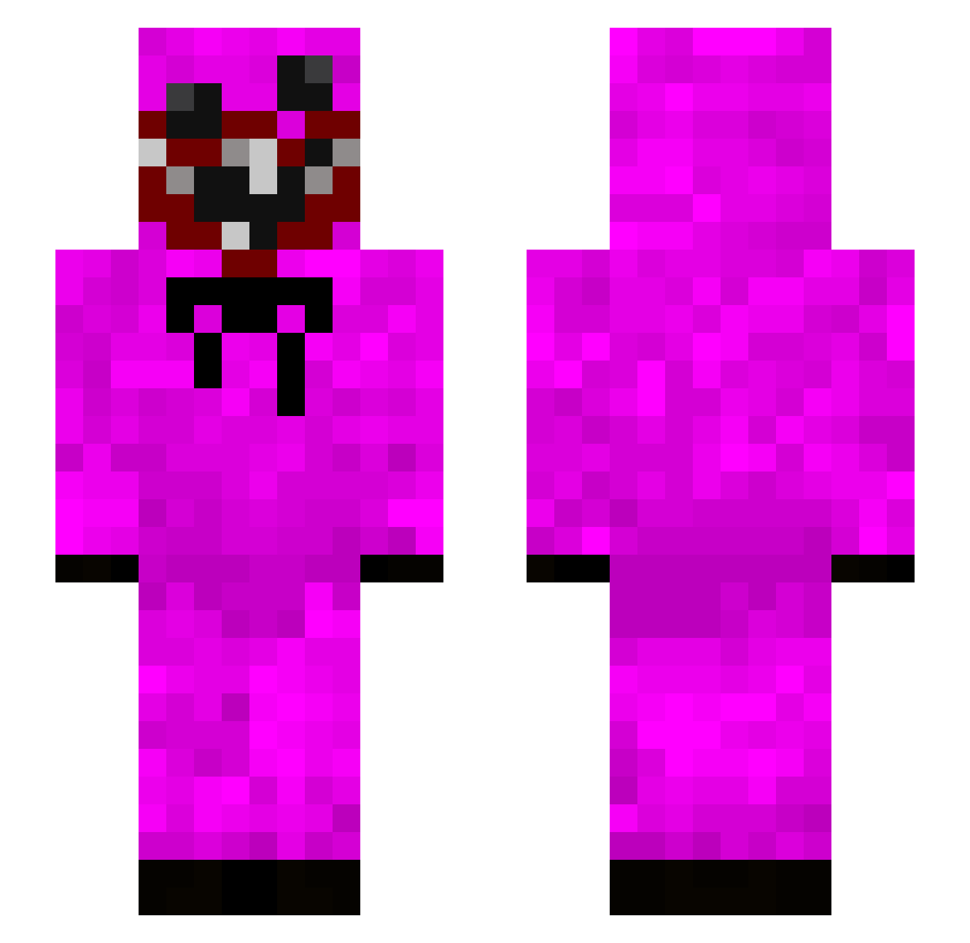 ChupaChupsRX Minecraft skin, front and back view