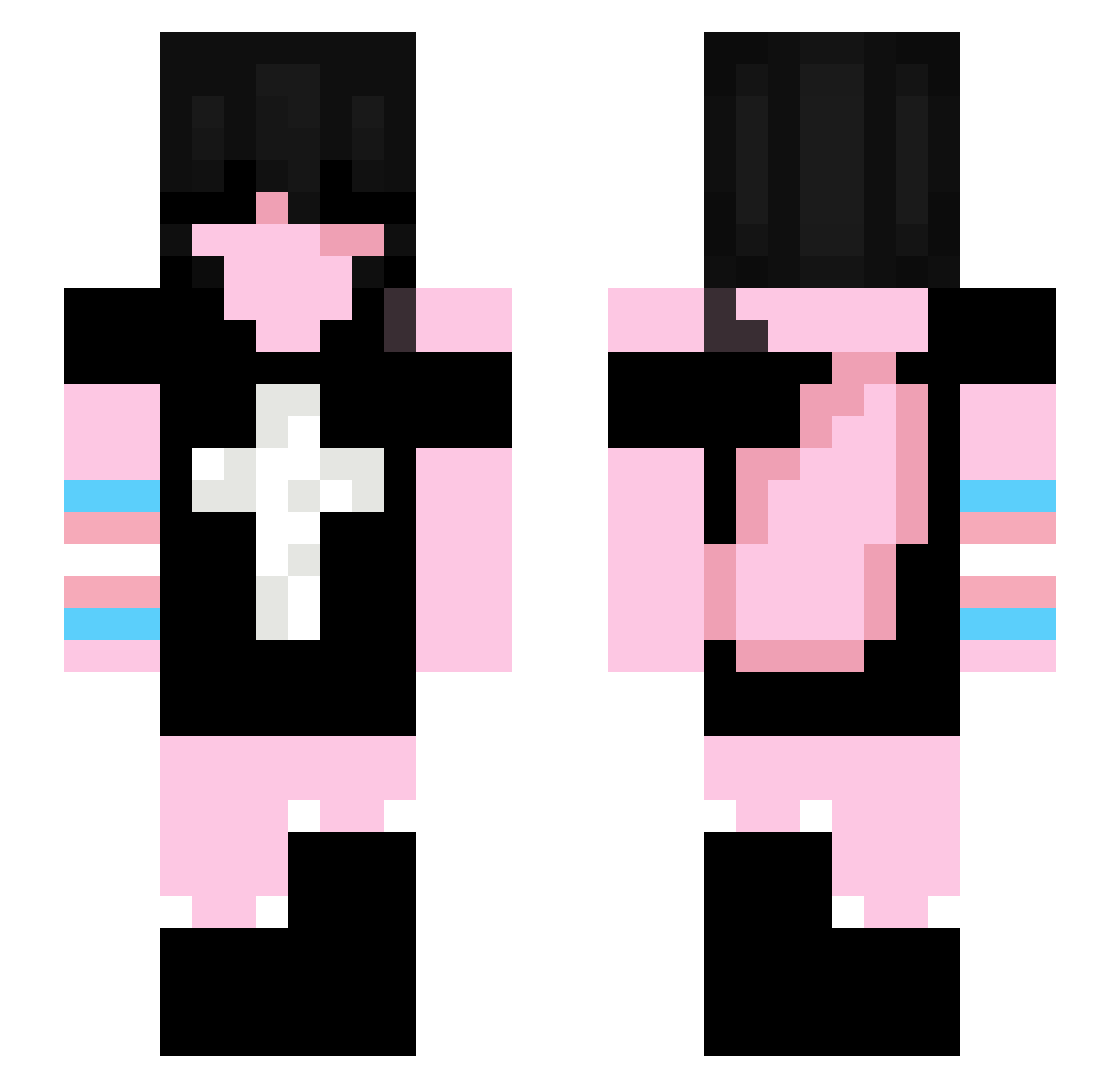 m1styc_webb Minecraft skin, front and back view