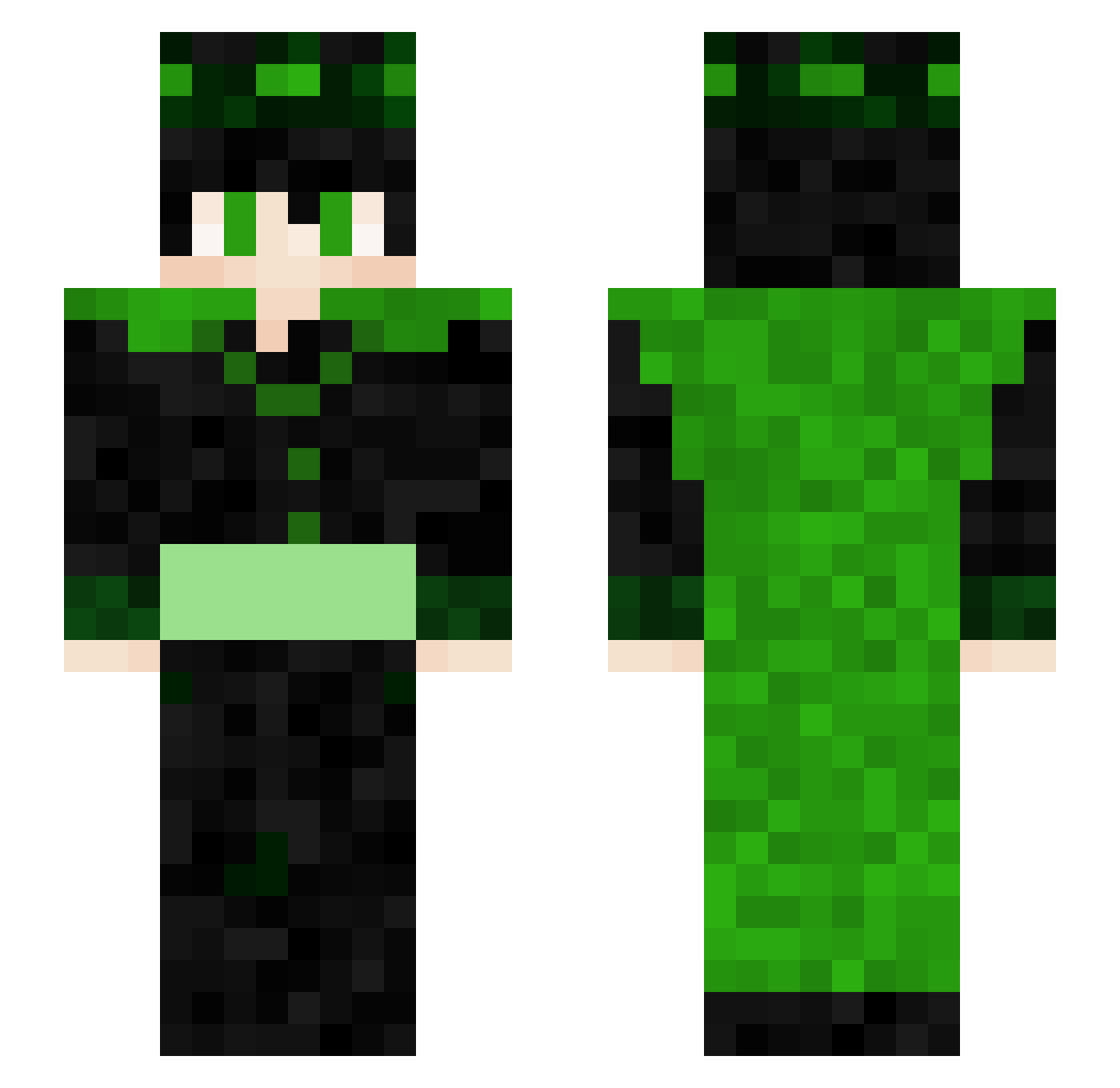 Ukryty_Seen Minecraft skin, front and back view
