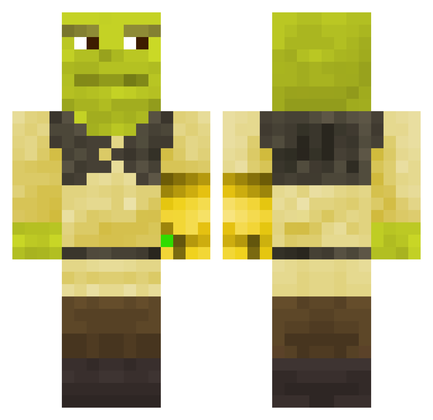 Jake_Sully Minecraft skin, front and back view
