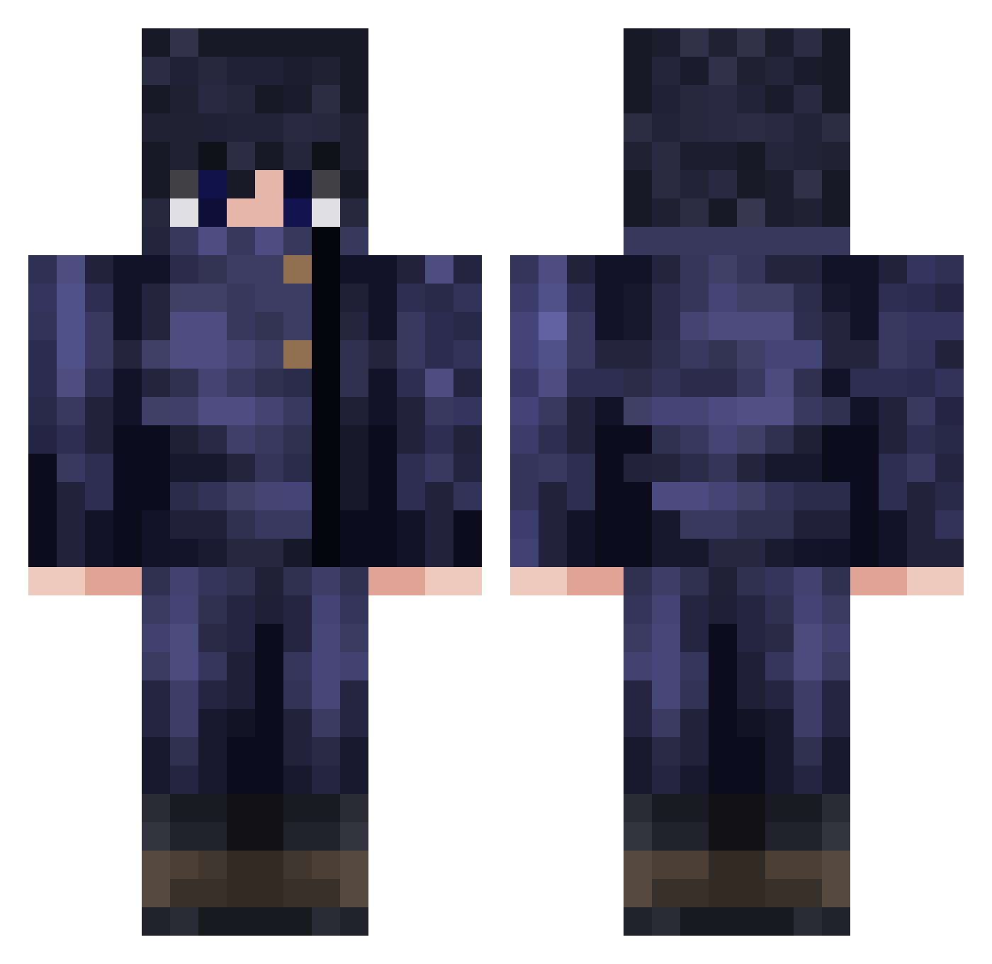 clippzz06 Minecraft skin, front and back view