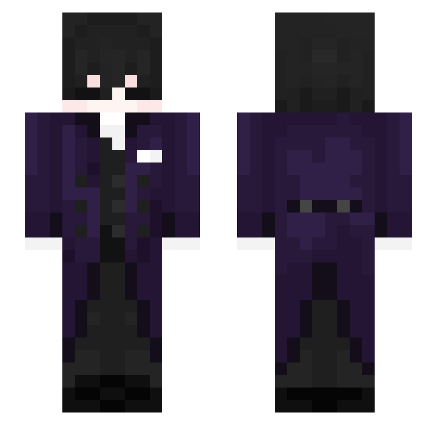 Wingman Minecraft skin, front and back view