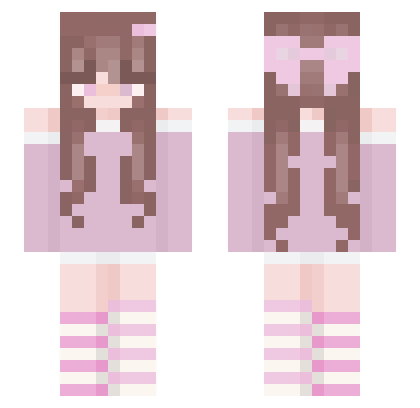 ZaneTrax Minecraft skin, front and back view