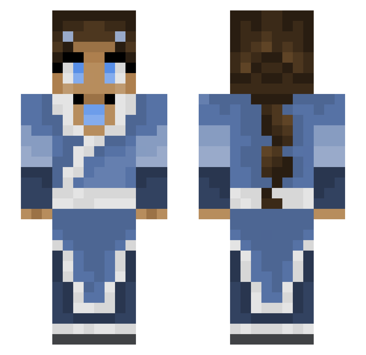 HSV_Horia Minecraft skin, front and back view