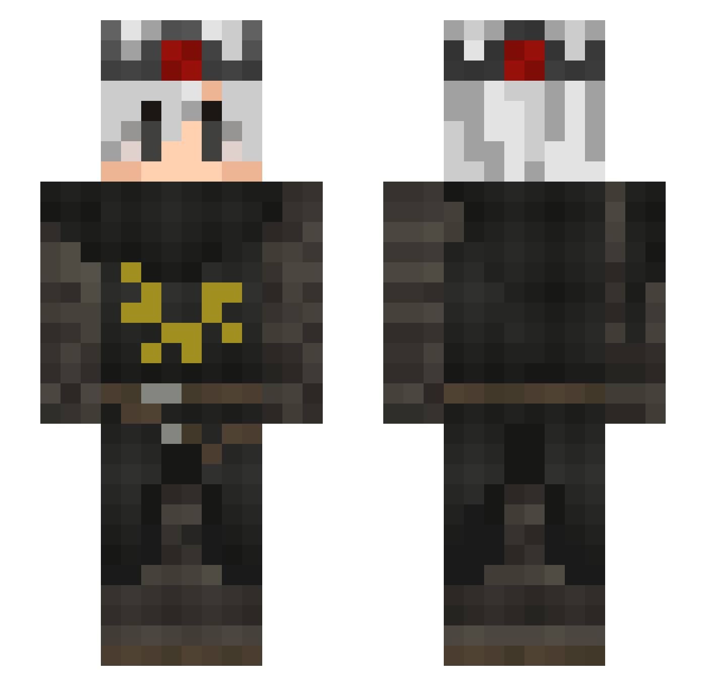 UrMomsLover Minecraft skin, front and back view