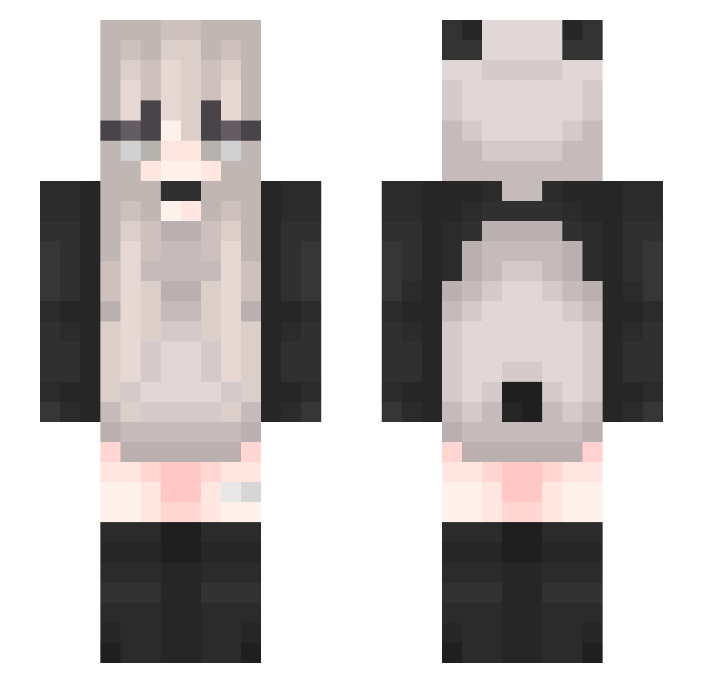TheMightyM1982 Minecraft skin, front and back view