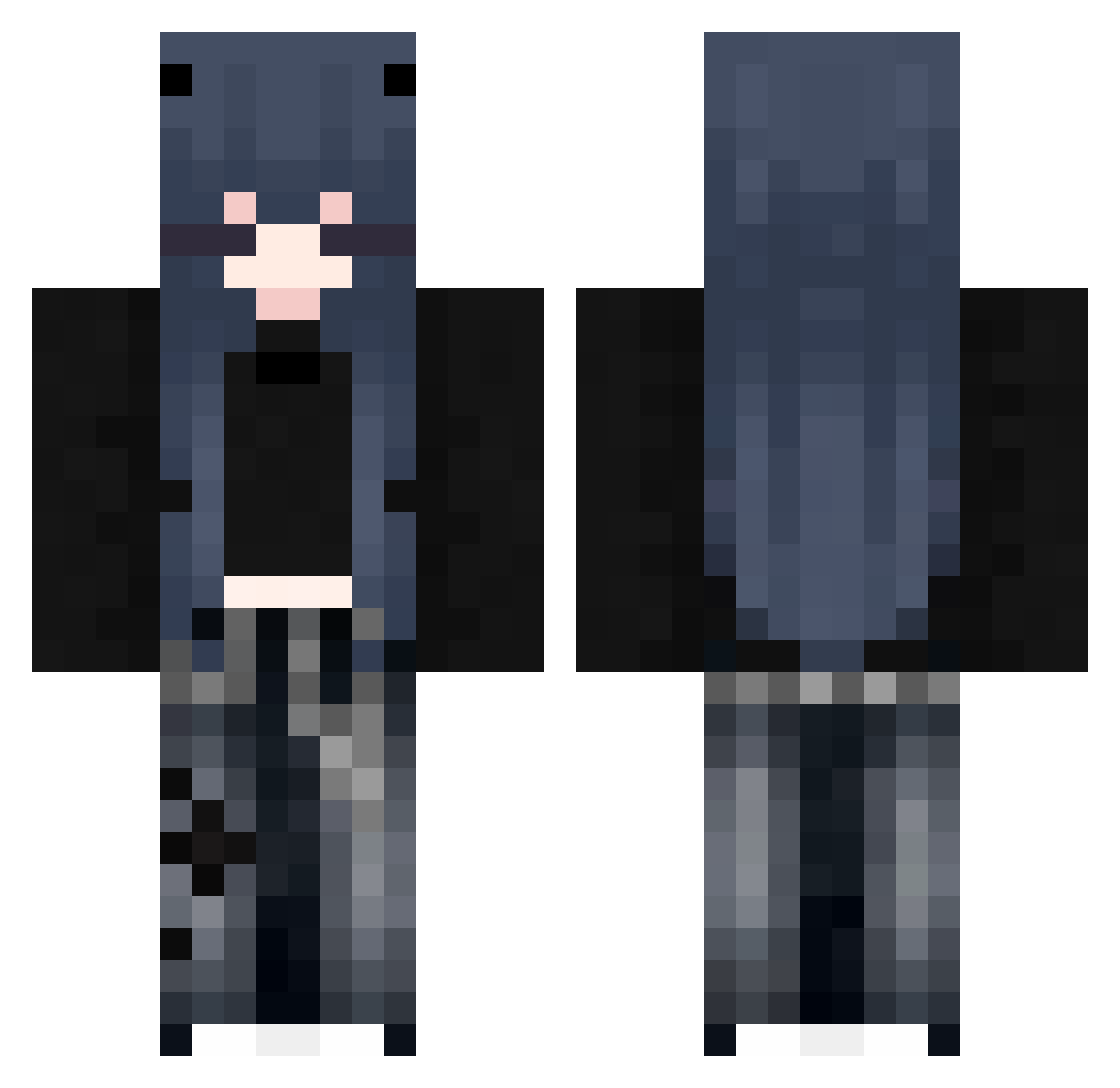 Ziuxui Minecraft skin, front and back view