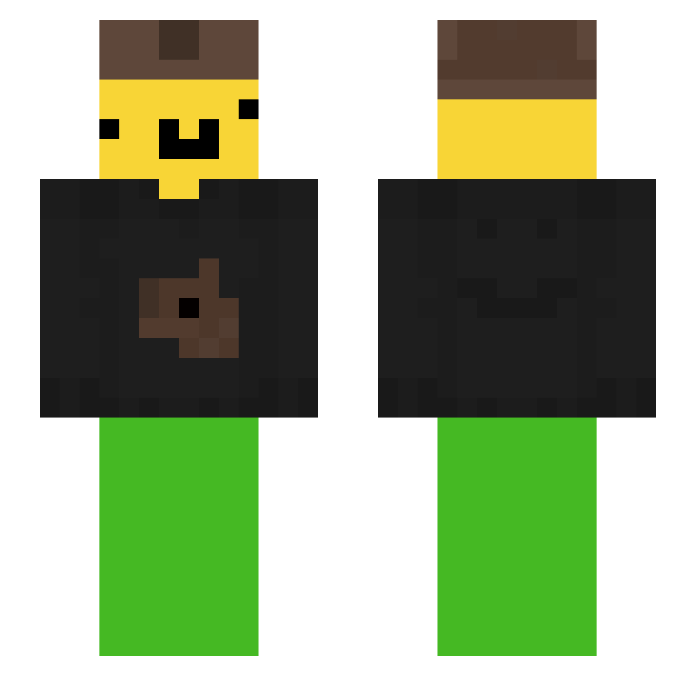 markithos Minecraft skin, front and back view