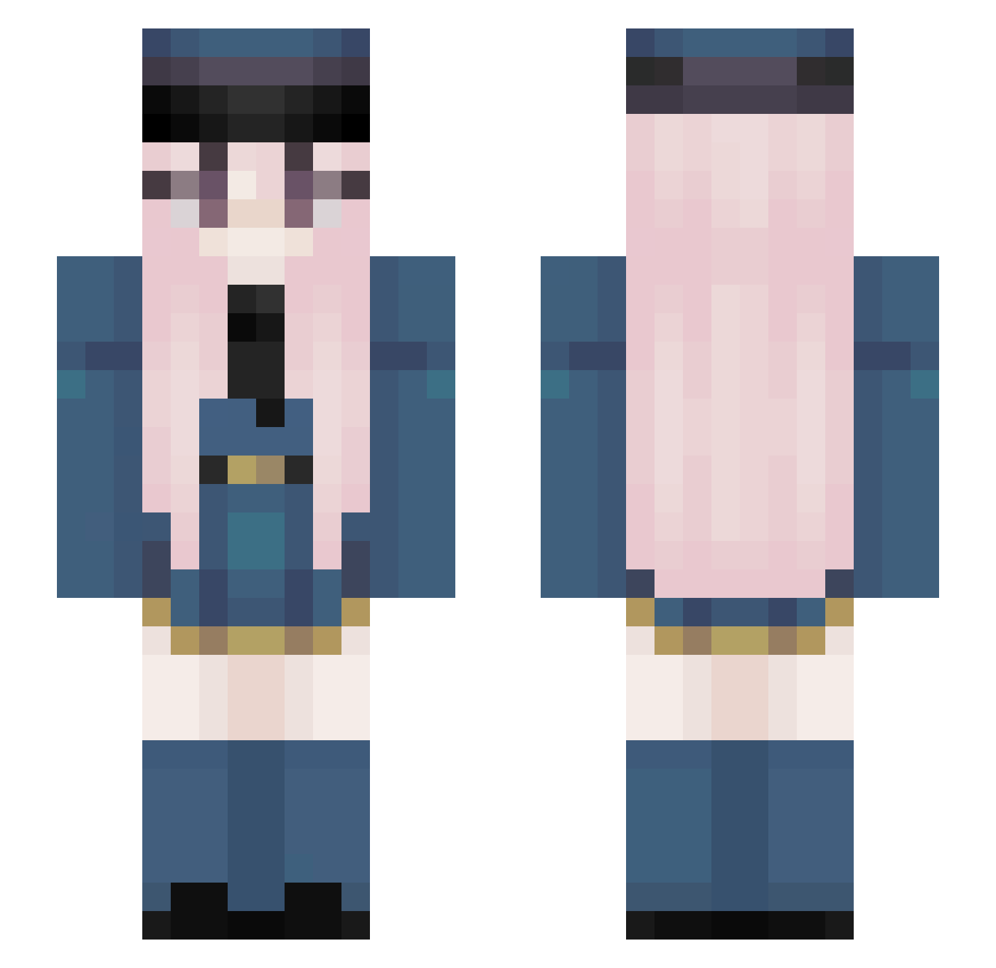 DaddySystem Minecraft skin, front and back view