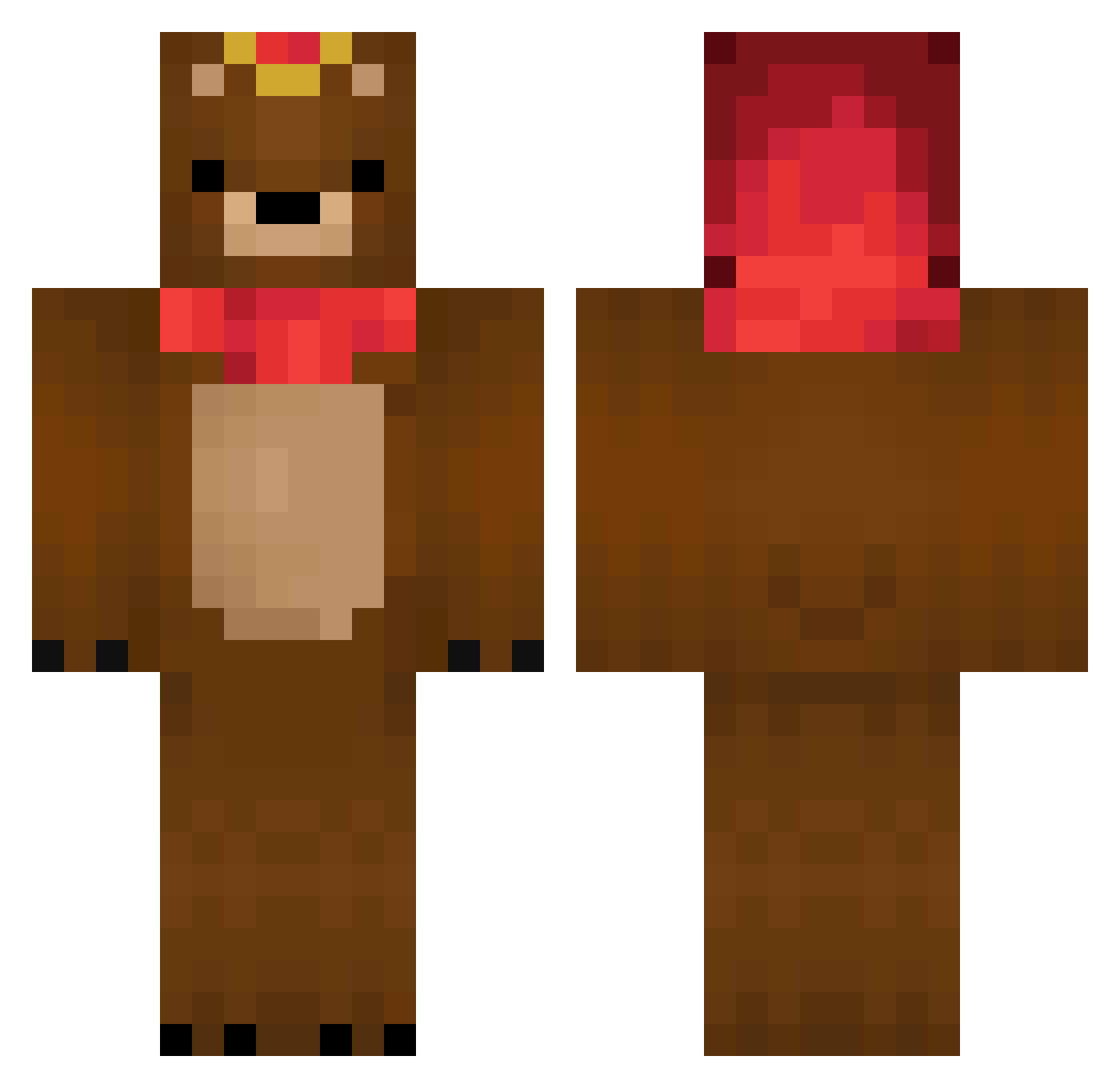 Hotwheel9 Minecraft skin, front and back view