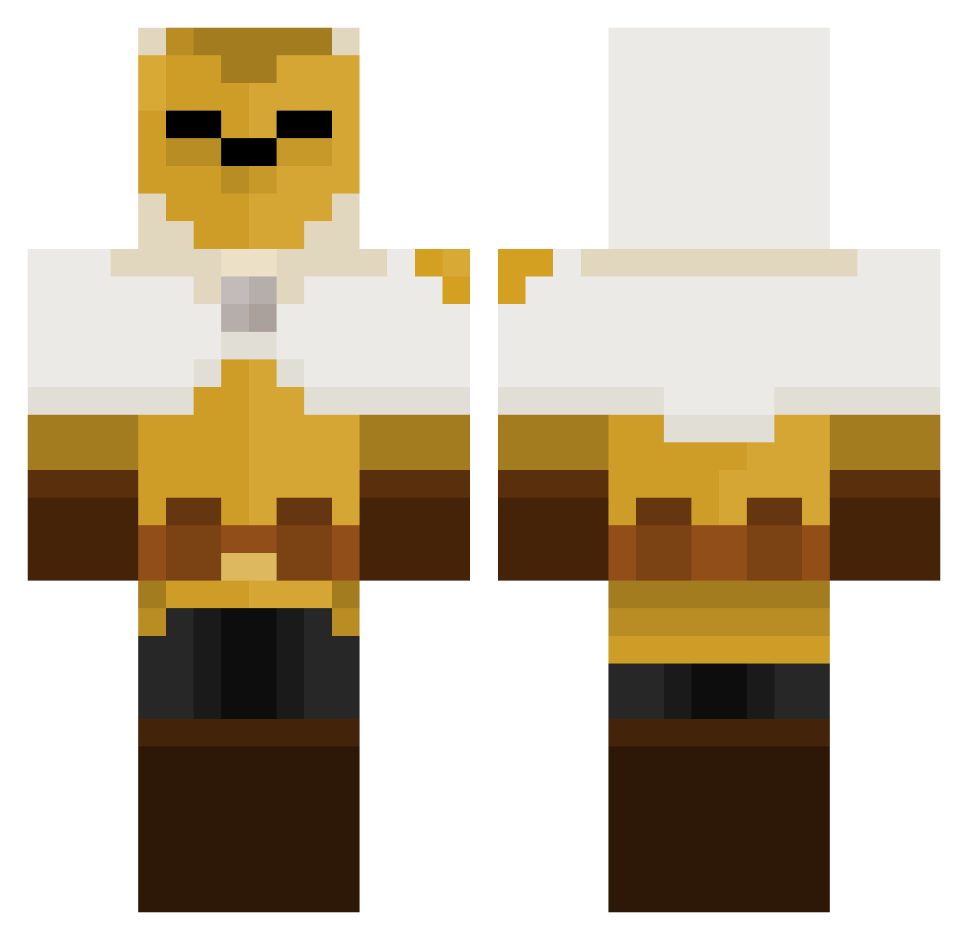 Scary_ARTZ Minecraft skin, front and back view