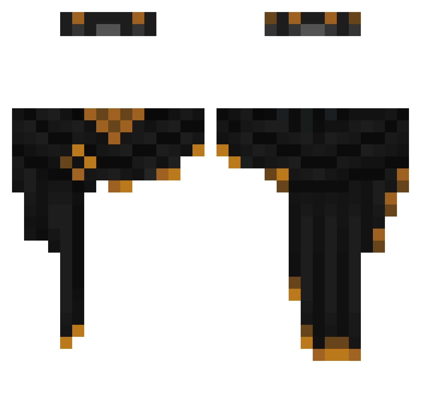 Xceed_001 Minecraft skin, front and back view