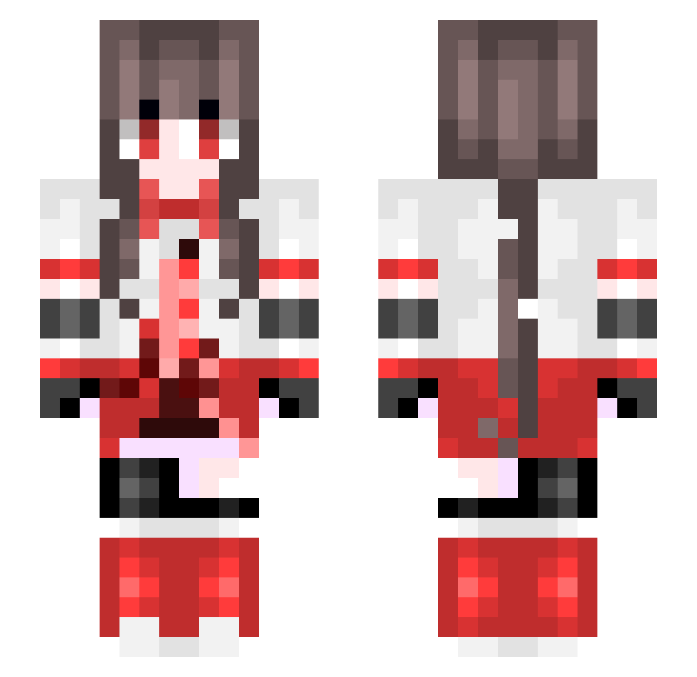 _Fabb_ Minecraft skin, front and back view