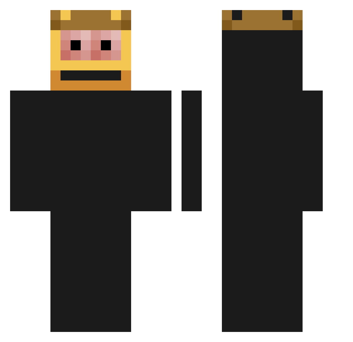 CRY_Predator Minecraft skin, front and back view