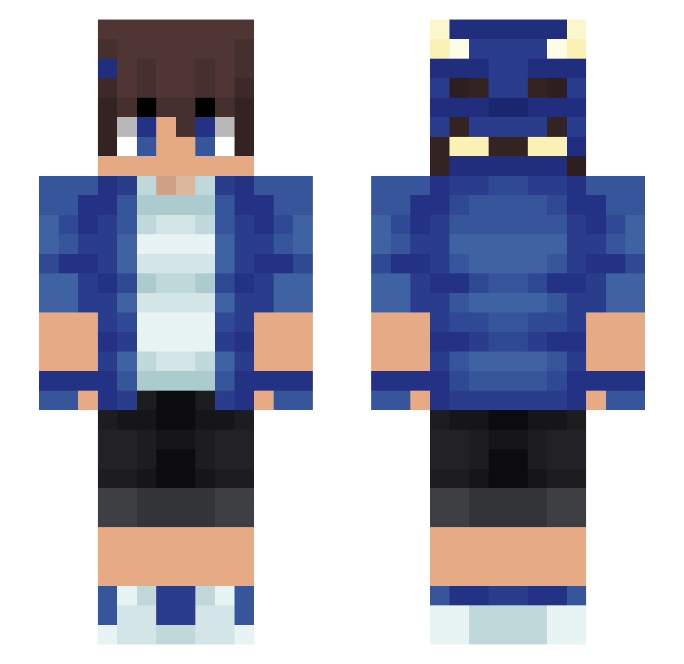 Shinyaa_ Minecraft skin, front and back view