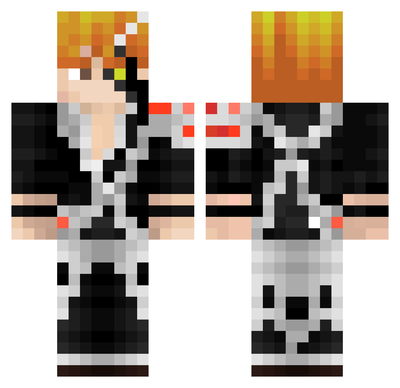 char19755 Minecraft skin, front and back view