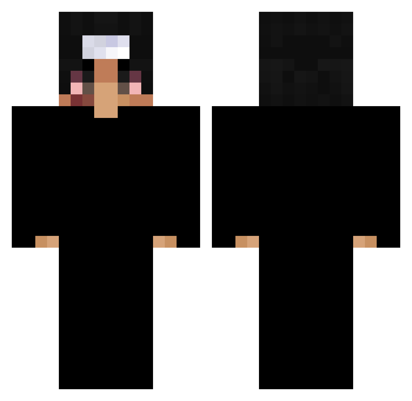 KILLlock Minecraft skin, front and back view