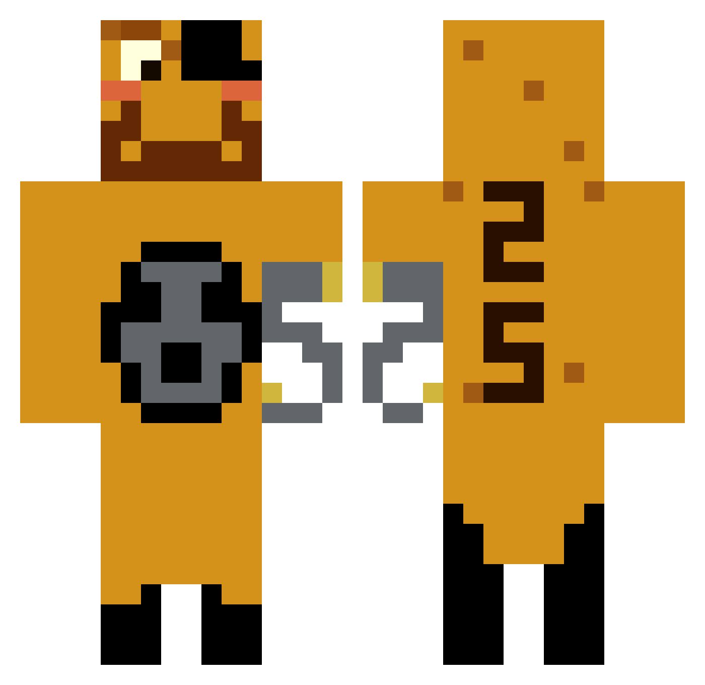 Kroketje25 Minecraft skin, front and back view