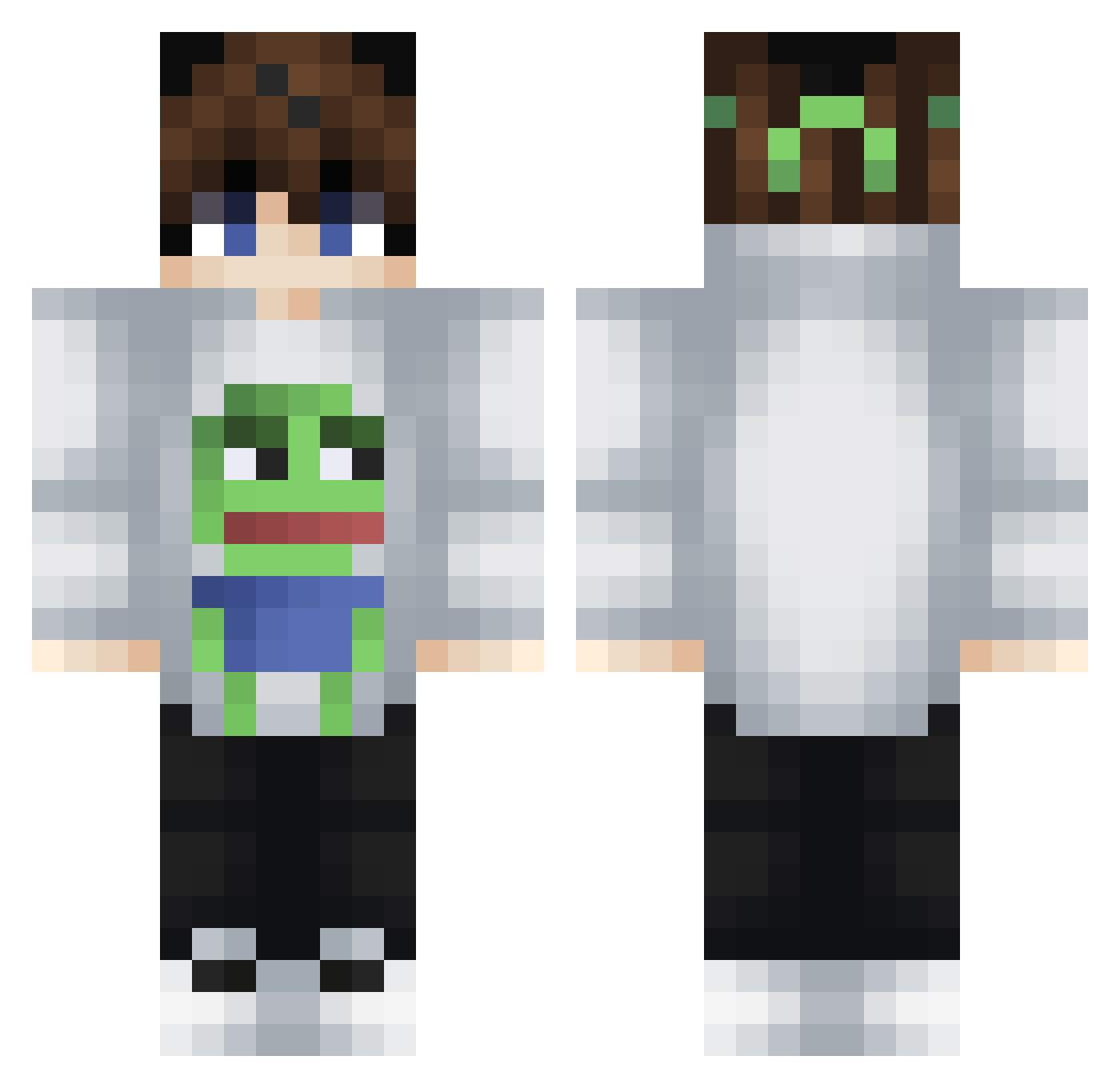 Trykyyyy Minecraft skin, front and back view