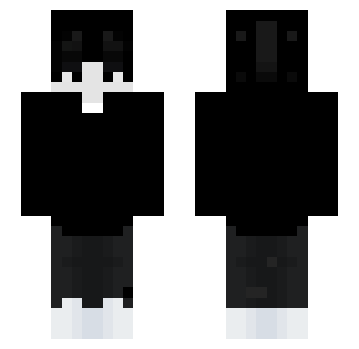 atlassalmon Minecraft skin, front and back view