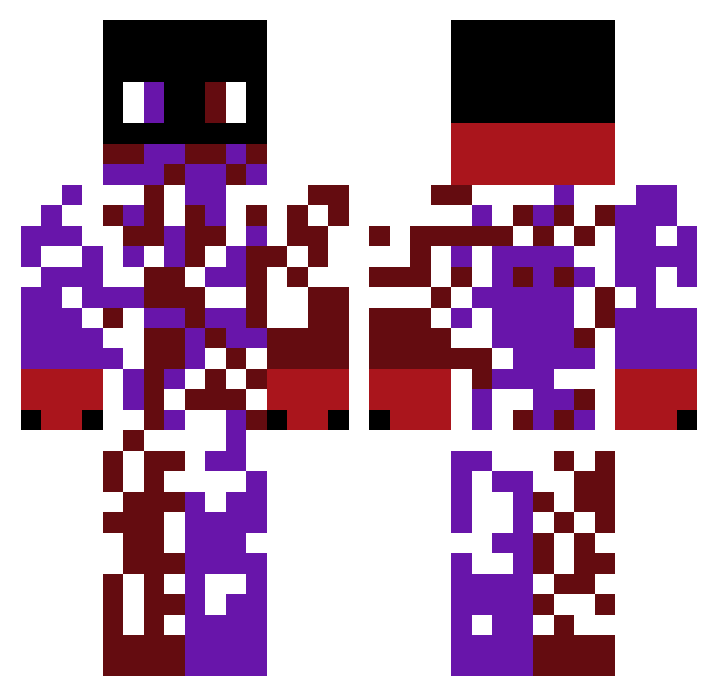 yamay33 Minecraft skin, front and back view