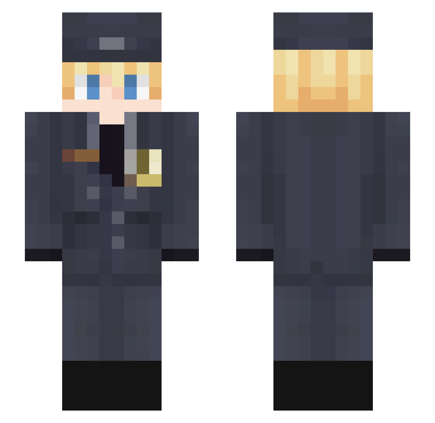 ColorETC Minecraft skin, front and back view